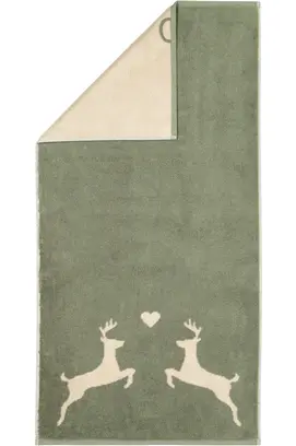 Cawö Alpenchic Edition Hert 6228 Gastendoekje 30x50 groen