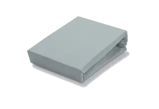 Vandyck Jersey Suprême Drap-housse pour surmatelas fendu 140/160x200/220 Bleu perle 190