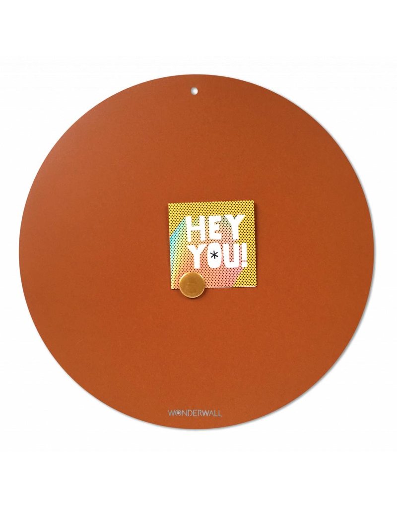 NEW ROUND GOLD MAGNETIC BOARD Rusty-Brown