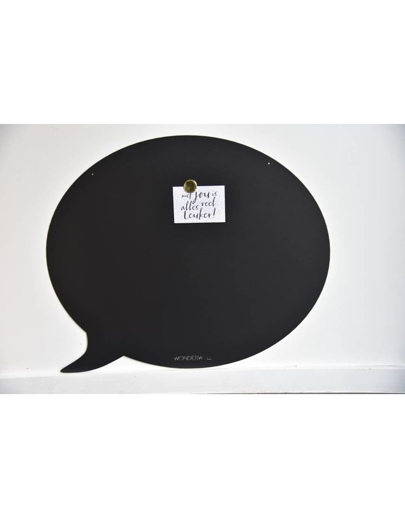 FAB5 Wonderwall    Wonderwall Magneetbord tekstballon zwart -95x80 cm- Special collection