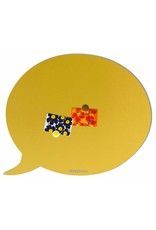 FAB5 Wonderwall Tableau magnétique bulle-50 x 60 cm jaune sablé