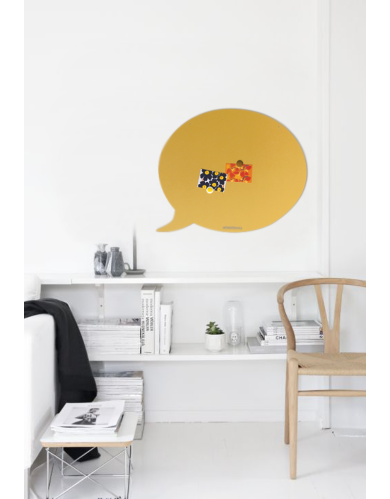FAB5 Wonderwall Tableau magnétique  bulle- 67 x 80 cm jaune sablé