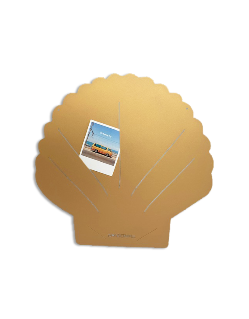 FAB5 Wonderwall Wonderwall Magneetbord  Schelp XLgoud 95 X 80 cm