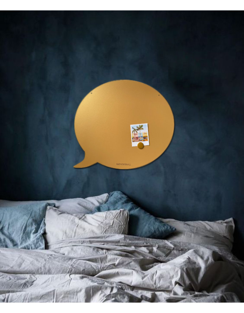 FAB5 Wonderwall Tableau magnetic bulle-67 x 80 cm or