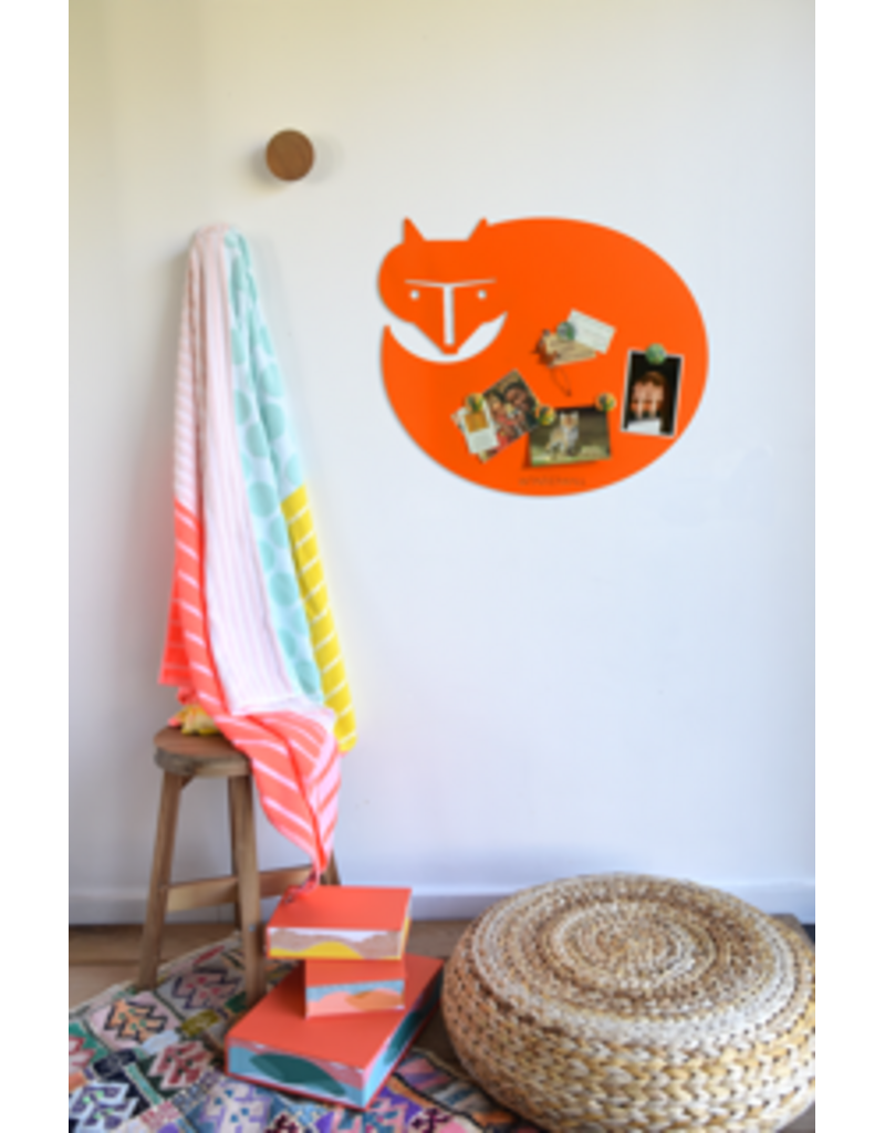 FAB5 Wonderwall Tableau magnétique renard orange 50x60 cm