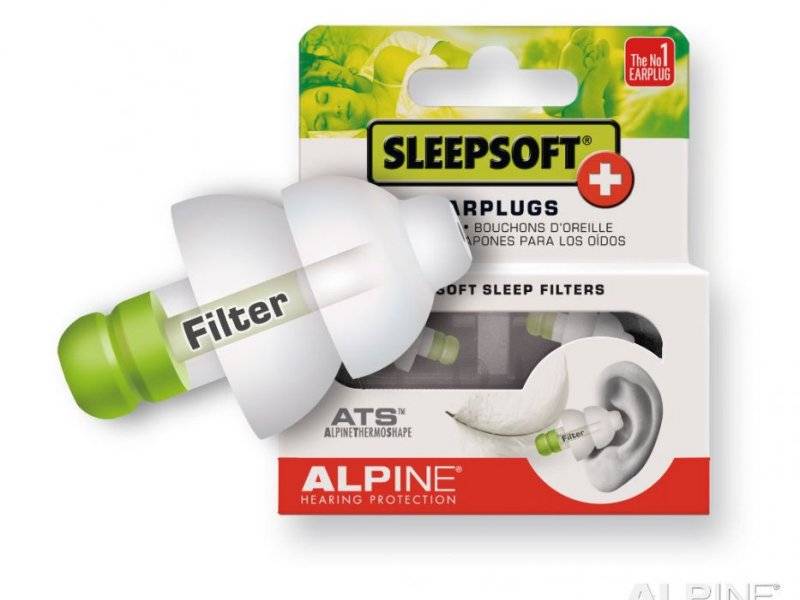 Alpine SleepSoft Sleeping Earplugs - Ultra Soft Filter for Side