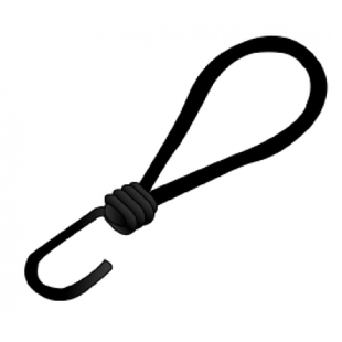 Trapezekoord met haak 6mm - 25CM