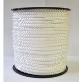 6 mm PP koord gevlochten wit