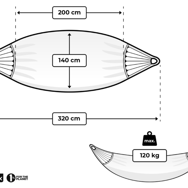 Tropilex B.V. Hangmat Eénpersoons 'Cuba' Cherry