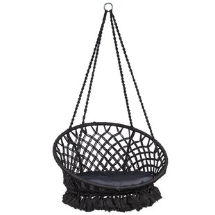 Hangstoel Eénpersoons 'Macramé' Black
