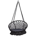 Tropilex B.V. Hangstoel Eénpersoons 'Macramé' Black