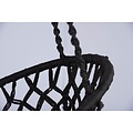 Tropilex B.V. Hangstoel Eénpersoons 'Macramé' Black