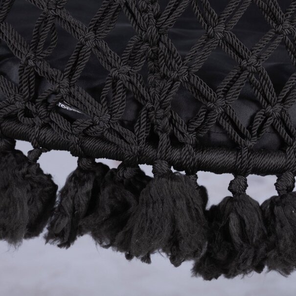 Tropilex B.V. Hangstoel Eénpersoons 'Macramé' Black
