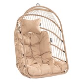 Hangstoel Eénpersoons 'Egg' Taupe