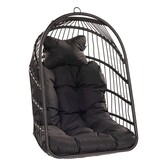 Hangstoel Eénpersoons 'Egg' Black