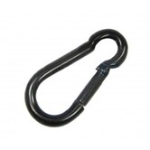 Karabijnhaak zwarte uitvoering 6x60