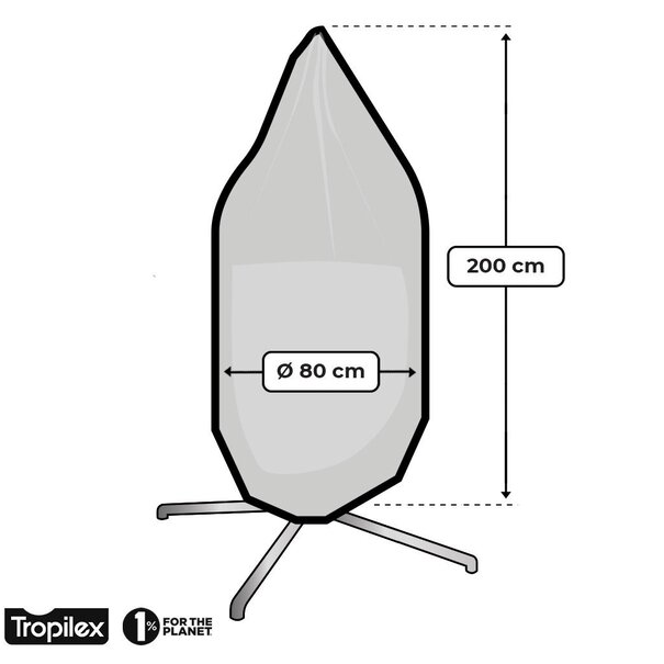 Tropilex B.V. Afdekhoes 'Egg' Black