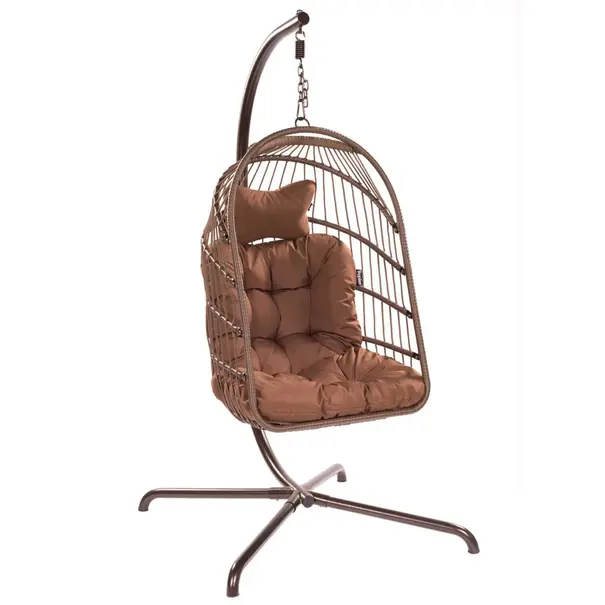 Tropilex B.V. Hangstoelset 'Egg' grijs bruin