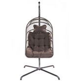 Hangstoelset 'Egg' grijs antraciet