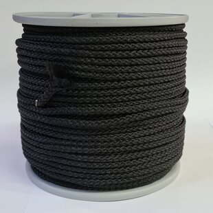4 mm PP koord zwart spoel