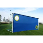 Doeloefenwand met twee openingen