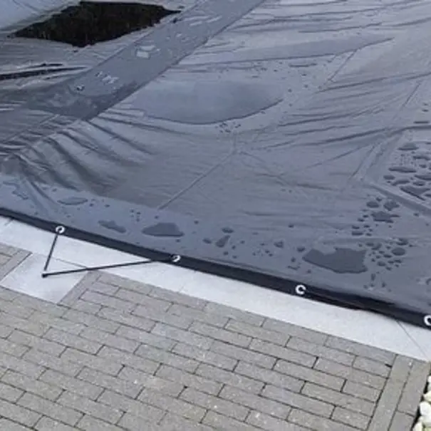 Zwembad winterzeil kleur zwart, zonder regengoot 3.90x10
