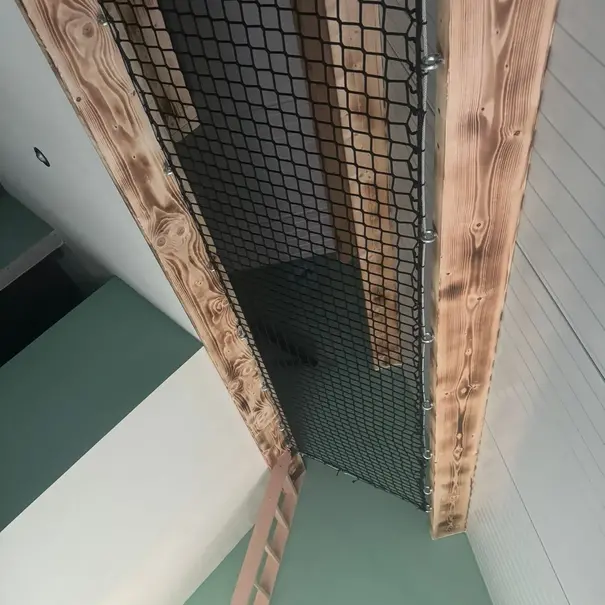 Loungenet ongeknoopt 45mm  zwart op maat gemaakt