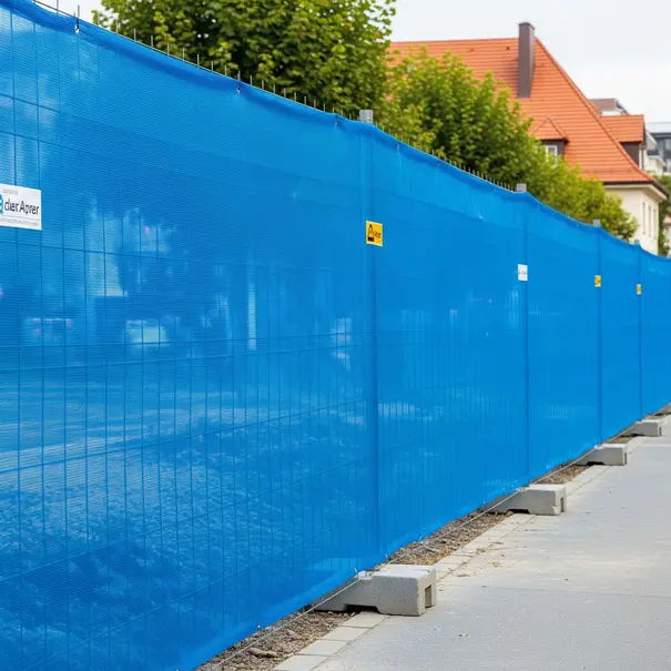 Bouwhekdoek blauw PVC