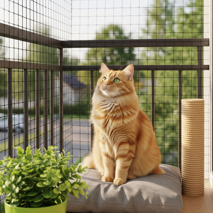Een kattennet, een goed en veilig idee!