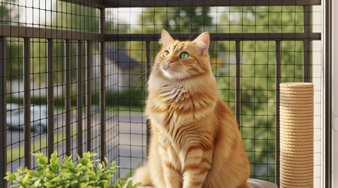 Een kattennet, een goed en veilig idee!