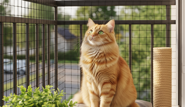 Een kattennet, een goed en veilig idee!