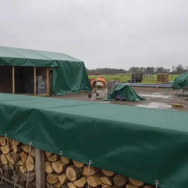 Pe afdekzeil groen in standaard maten