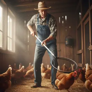 Hoendernet met alu frame