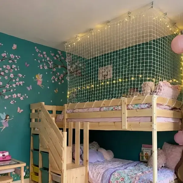 Nylon net wit 10 cm maas geknoopt per m2