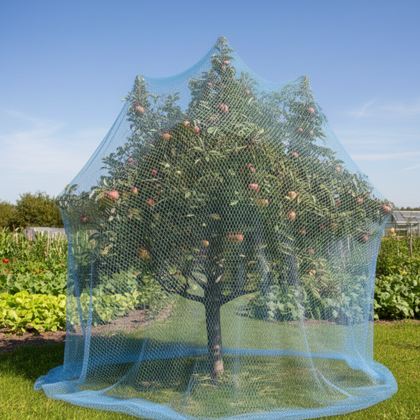 Knooploos blauw tuinnet - 28mm standaard maten