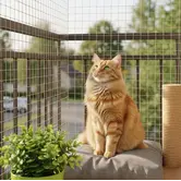 Kattennet 4.5cm maas met randkoord zwaar in standaard maten