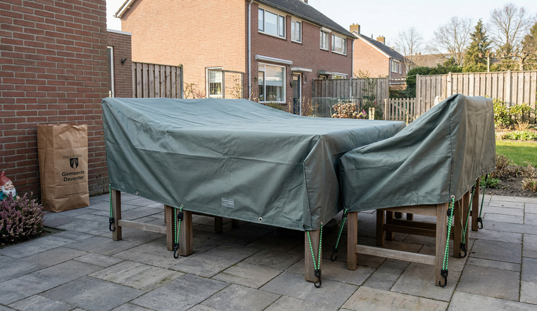 Zo bescherm je je tuinmeubelen met afdekzeil tijdens winter en herfst