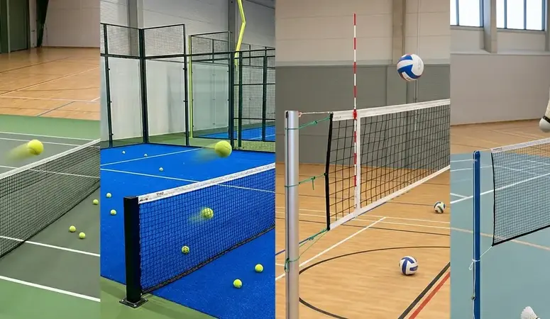 Sportnetten bij Nettenshop: alles over tennisnetten, padelnetten, volleybalnetten en badmintonnetten
