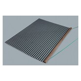 sleepnet met houten balk, voor het slepen van tennisbanen