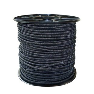 Trapezekoord 6 mm per meter 6mm zwart