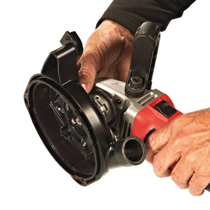 MILWAUKEE AGV 15-125XE DEG-SET  Haakse slijpmachine 125 mm 1550 Watt regelbaar met stofafzuiging voor polijsten