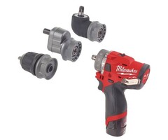 MILWAUKEE M12 FPDXKIT  SUBCOMPACTE BOORMACHINE INCL. VERWISSELBARE KOPPEN