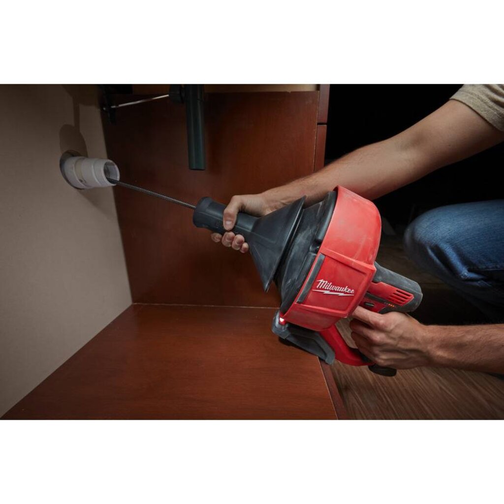 MILWAUKEE M12 BDC8 subcompacte ontstoppingsmachine met 8 mm diameter spiraalkabel