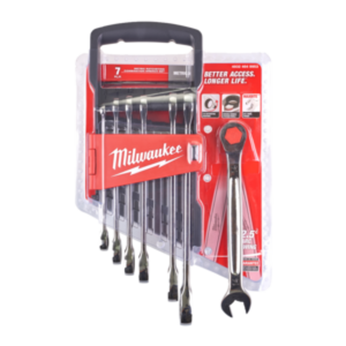 MILWAUKEE Ringratel-steeksleutelset MAX BITE™ (7-delig)