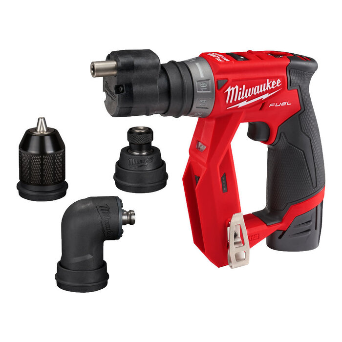 MILWAUKEE M12 FDDXKIT INSTALLATIEBOOR-/SCHROEFMACHINE MET VERWISSELBARE KOPPEN