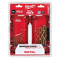 MILWAUKEE  Shockwave HSS-G Tin Red Hex boren set