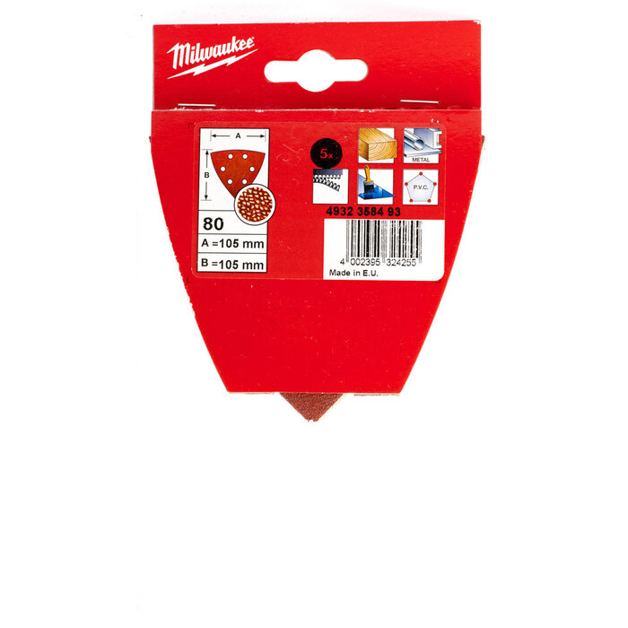 MILWAUKEE  Schuurpapier 105 x 105 mm