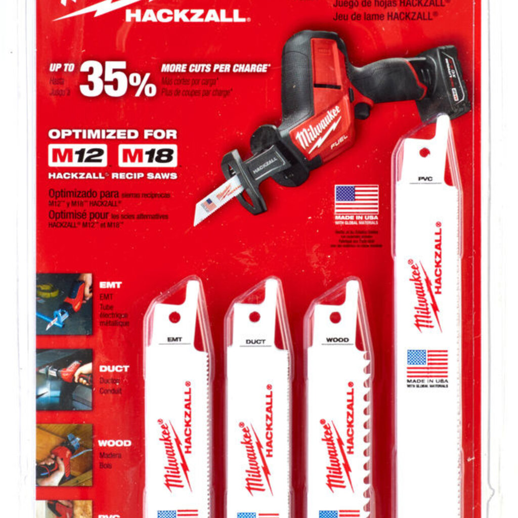 MILWAUKEE RECIPROZAAGBLADENSET  HACKZALL