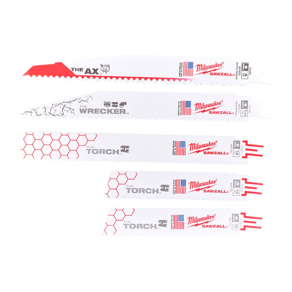 MILWAUKEE RECIPROZAAGBLADENSET SAWZALL AX, TORCH, WRECKER