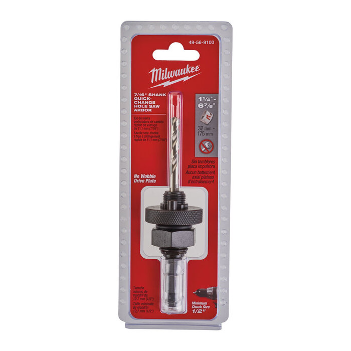 MILWAUKEE Opnameschacht Hex 11 voor gatzagen 32 - 210 mm